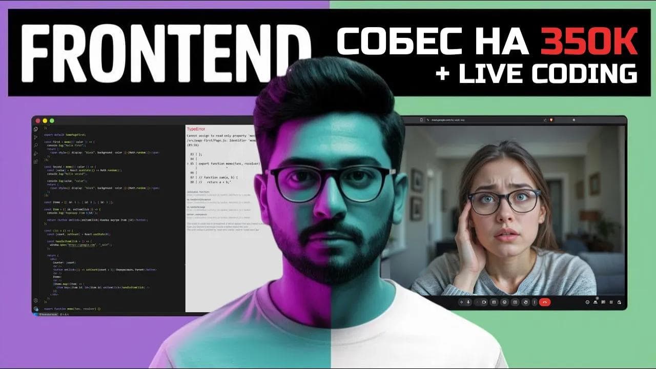 Прохожу СОБЕСЕДОВАНИЕ НА MIDDLE/SENIOR FRONTEND. ЗП 350К и Live Coding